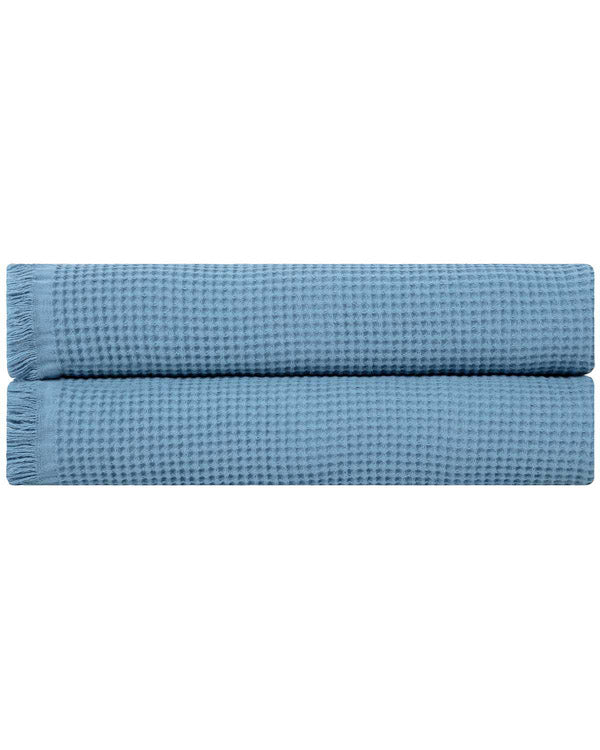 Alternative view of Micro Waffle XL Bath Bundle - 2 Pack -Slate Blue | Sand Cloud