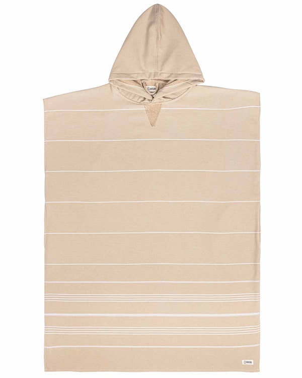 Alternative view of Classic Stripe Hooded Poncho Sand | Sand Cloud