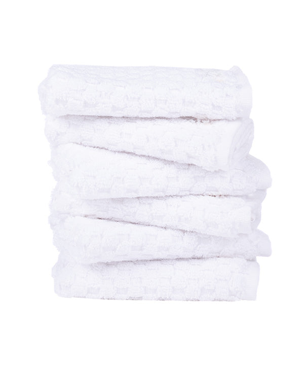 Alternative view of Atom Washcloth Bath Bundle - White - 6 Pack | Sand Cloud