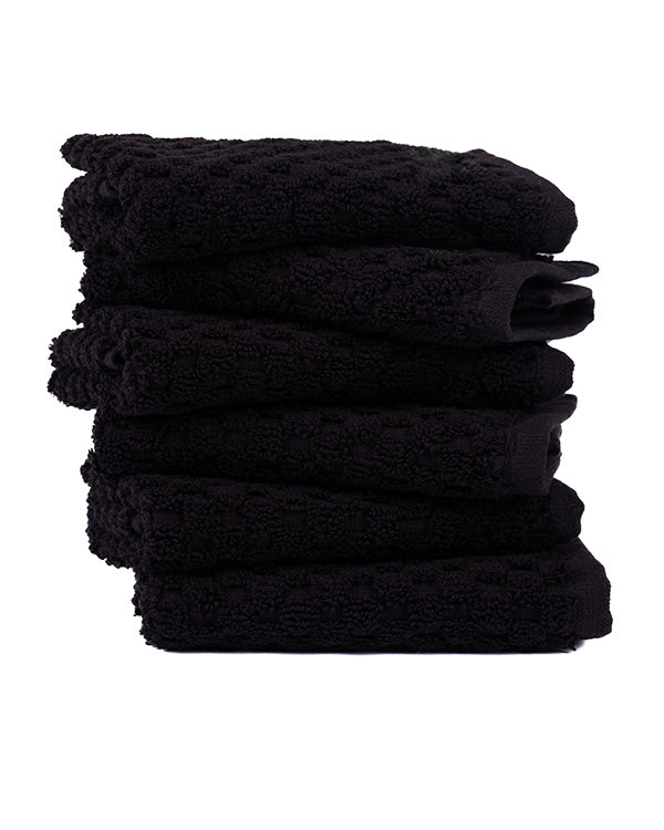 Alternative view of Atom Washcloth Bath Bundle - Black - 6 Pack | Sand Cloud
