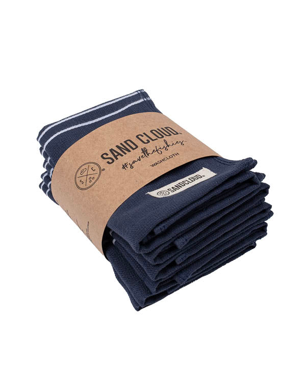 Classic Bath Washcloth Bundle 6 Pack - Navy | Sand Cloud