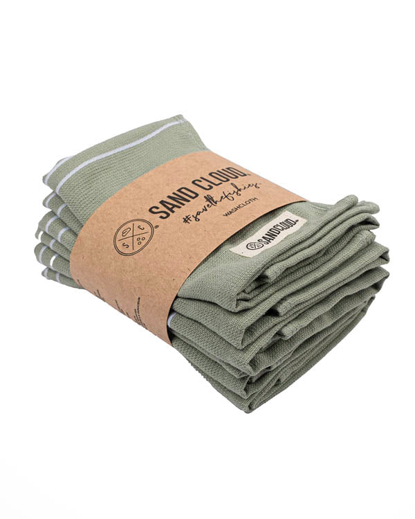 Classic Bath Washcloth Bundle 6 Pack - Sage | Sand Cloud
