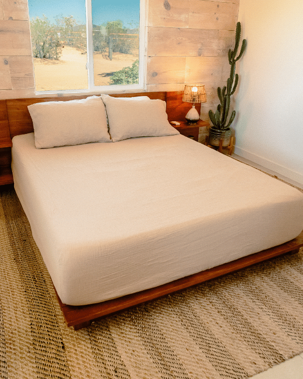 Alternative view of Sonoran Fitted Sheet - Taupe | Sand Cloud