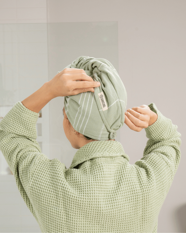 Alternative view of Classic Hair Towel- Sage | Sand Cloud