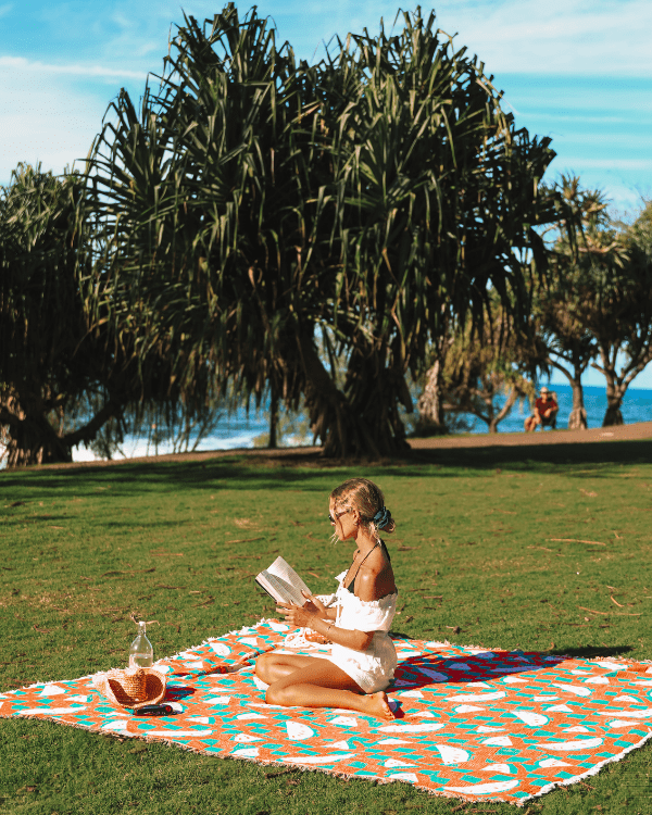 Alternative view of Melon Checker - PARTY BLANKET | Sand Cloud