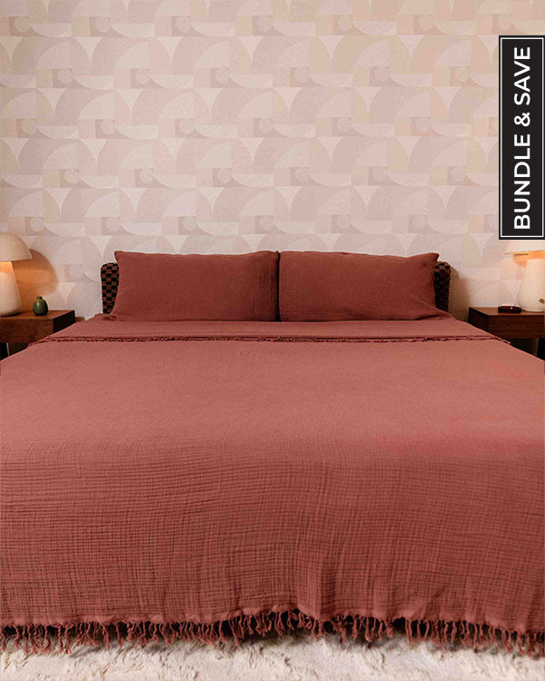 Terracotta Bedding Set - King | Sand Cloud