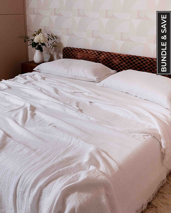 White Bedding Set - Queen | Sand Cloud