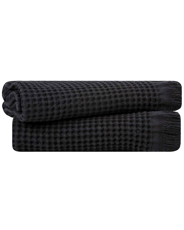 Micro Waffle Hand Bath Bundle - 2 Pack - Black | Sand Cloud
