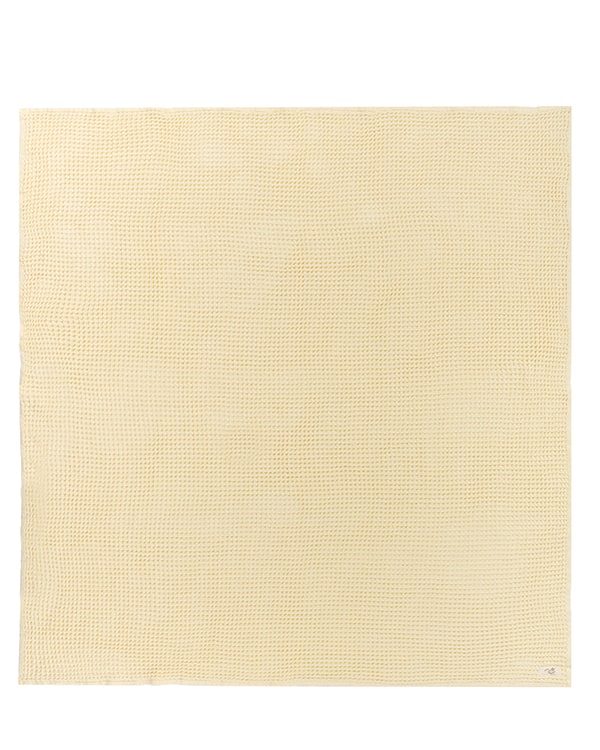 Alternative view of Little Fishies Waffle Blanket - Butter | Sand Cloud