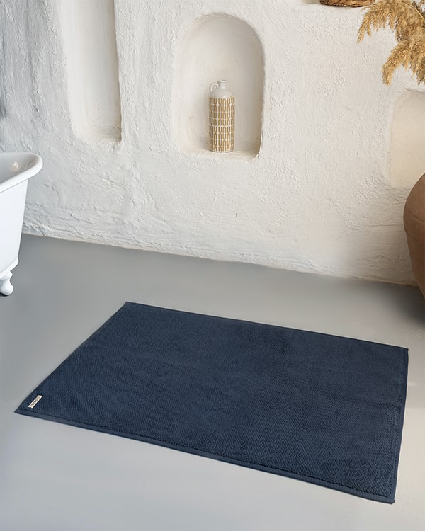 Alternative view of Willow Bath Mat - Navy | Sand Cloud