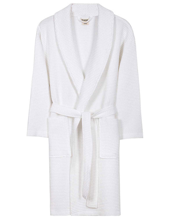Micro Waffle Robe - Frost White | Sand Cloud