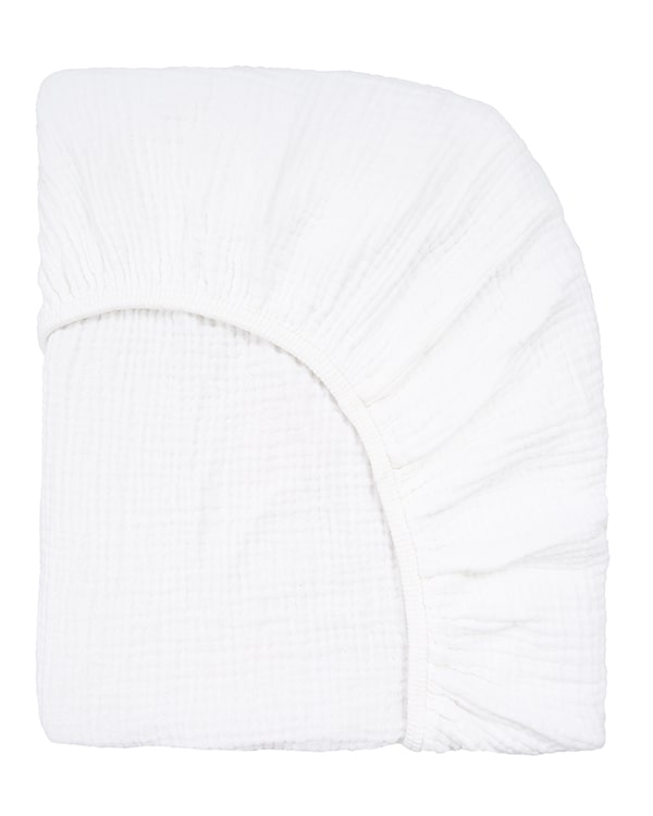 Alternative view of Sonoran Fitted Sheet - White | Sand Cloud