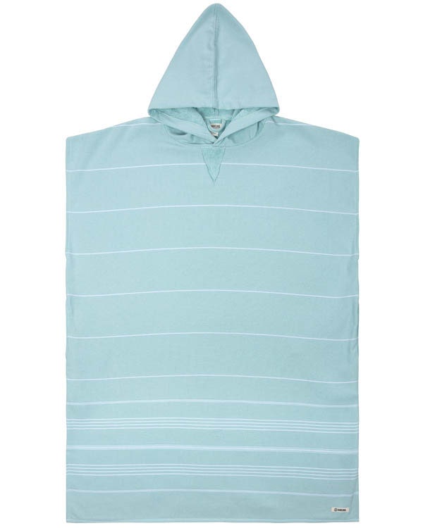 Alternative view of Classic Stripe Hooded Poncho - Seaglass | Sand Cloud