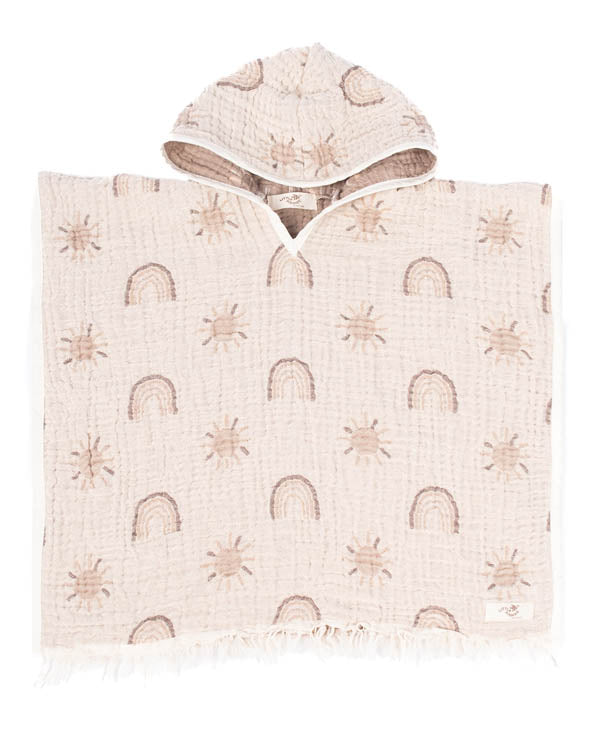 Rainbow Gauze Hooded Poncho | Sand Cloud