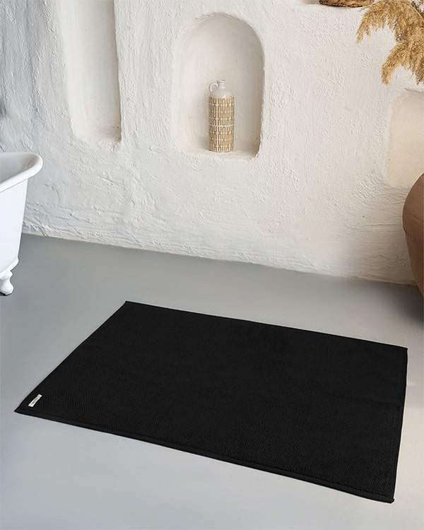 Alternative view of Willow Bath Mat - Black | Sand Cloud