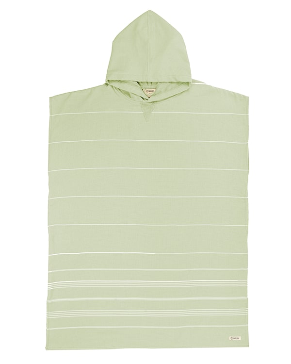 Classic Stripe Hooded Poncho - Celadon Green | Sand Cloud