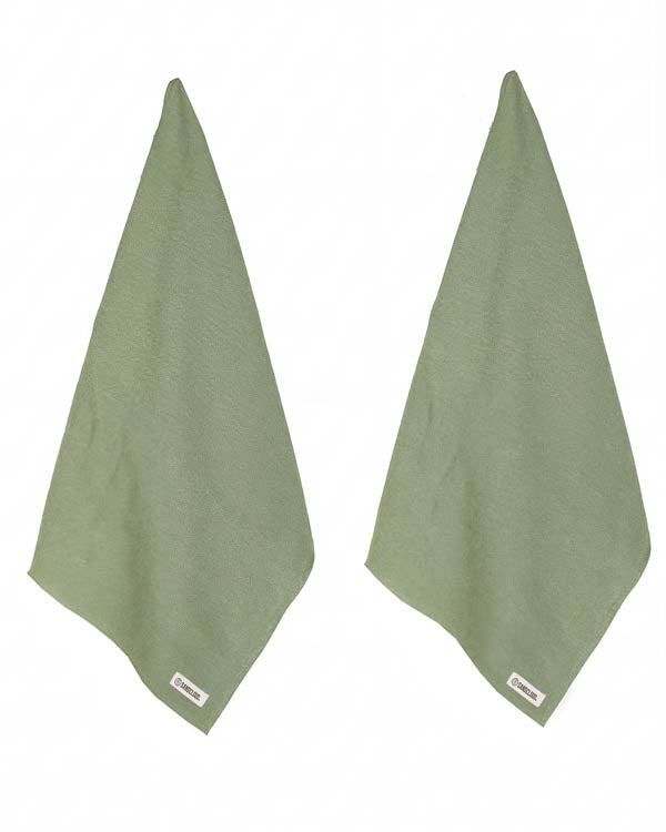Terra Fringeless Hand Bath Bundle 2 Pack- Hedge Green | Sand Cloud - Image 5