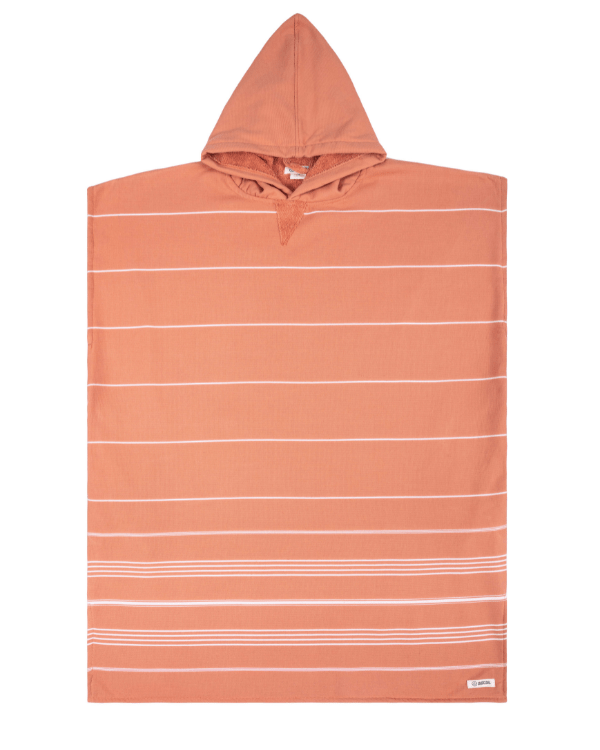 Alternative view of Classic Stripe Hooded Poncho Dusty Pink | Sand Cloud